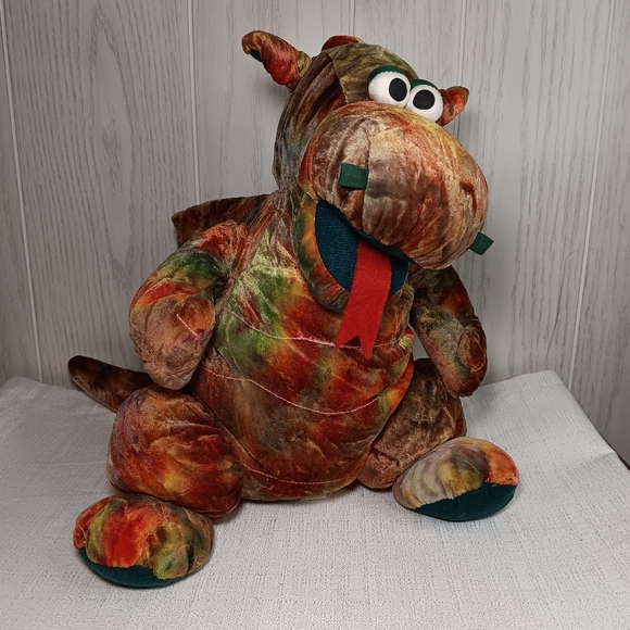 1992 Ensemble Chosun tie dye plush dragon Makes a high-pitched squeaking sound - Picture 2 of 9